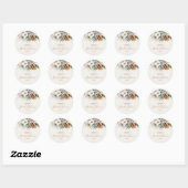 Winter Bloemendennenboom Bruidsdouche Ronde Sticker (Vel)