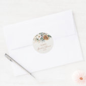 Winter Bloemendennenboom Bruidsdouche Ronde Sticker (Envelop)