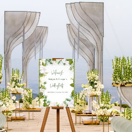 Winter bloemengroen Frosted bruiloft Welkom Acryl Bord