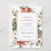 Winter Bloemengroen | Kerst Baby Shower Kaart (Voorkant)