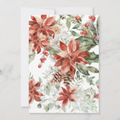 Winter Bloemengroen | Kerst Baby Shower Kaart (Achterkant)