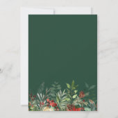 Winter bloemenkerstfeest kaart (Achterkant)