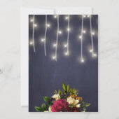 Winter  bloemenrode marine Holiday Open House Kaart (Achterkant)