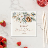 Winter Bloemstuk Dennengehakt Bruidsdouche Servet (Insitu)