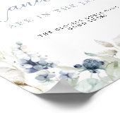 Winter Bloemstuk 'Raad Hoeveel' Bruidsmeisje Feest Poster (Hoek)