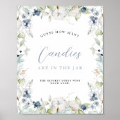 Winter Bloemstuk 'Raad Hoeveel' Bruidsmeisje Feest Poster (Voorkant)