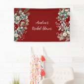 Winter Bloemstuk Rode Witte Roos Bruiloft Feest Spandoek (Insitu)