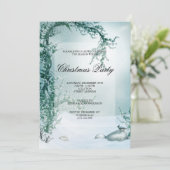 Winter Bloesem Landschap & Kardinaal Kerstfeest Kaart (Staand voorkant)