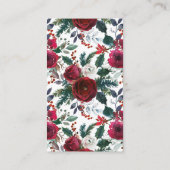 Winter Bloom Baby shower Luier Raffle Ticket Informatiekaartje (Achterkant)