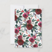 Winter Bloom Baby shower Luier Raffle Ticket Kaart (Achterkant)