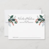 Winter Bloom Bloemen Bruids Woorden van Wijsheid K Kaart (Voorkant)