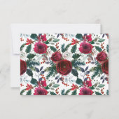 Winter Bloom Bloemen Bruids Woorden van Wijsheid K Kaart (Achterkant)