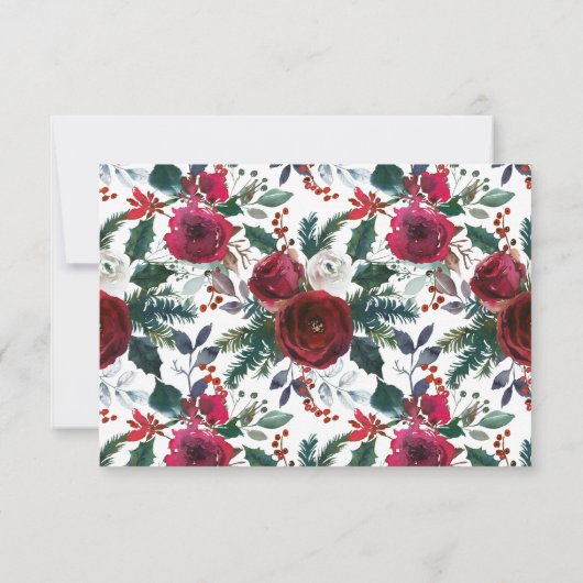 Winter Bloom Bloemen Bruids Woorden van Wijsheid K Kaart (Achterkant)