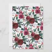 Winter Bloom Bloemen Vrijgezellenfeest Bruidsthee Kaart (Achterkant)