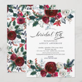 Winter Bloom Bloemen Vrijgezellenfeest Bruidsthee Kaart (Voorkant / Achterkant)