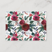 Winter Bloom Bloemen Vrijgezellenfeest Display Dou Informatiekaartje (Achterkant)