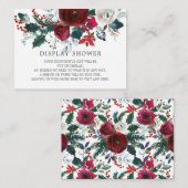 Winter Bloom Bloemen Vrijgezellenfeest Display Dou Informatiekaartje (Voorkant / Achterkant)