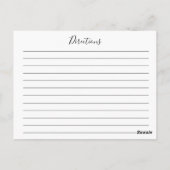 Winter Bloom Bloemen Vrijgezellenfeest Recept Kaar Briefkaart (Achterkant)