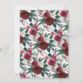 Winter Bloom Floral Bridal Lingerie Shower Kaart (Achterkant)