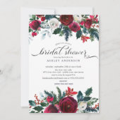 Winter Bloom Floral Vrijgezellenfeest Kaart (Voorkant)