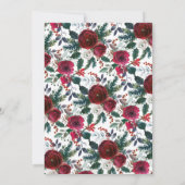 Winter Bloom Floral Vrijgezellenfeest Kaart (Achterkant)