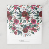 Winter Bloom Floral Vrijgezellenfeest Plaatskaartje (Buitenkant ongevouwen)