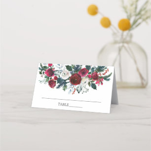 Winter Bloom Floral Vrijgezellenfeest Plaatskaartje