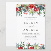 Winter Blooms Garland Bloemen Bloemen Huwelijksuit (Voorkant / Achterkant)