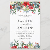 Winter Blooms Garland Bloemen Bloemen Huwelijksuit (Voorkant)