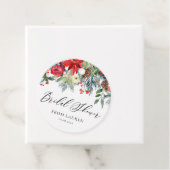 Winter Blooms Garland Floral Vrijgezellenfeest Bedankjes Labels (In situ)