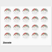 Winter Blooms Garland Floral Vrijgezellenfeest Ronde Sticker (Vel)