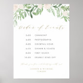 Winter Blooms Garland Wedding Orde van Evenementen Poster (Voorkant)