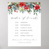Winter Blooms Garland Wedding Orde van Evenementen Poster (Voorkant)