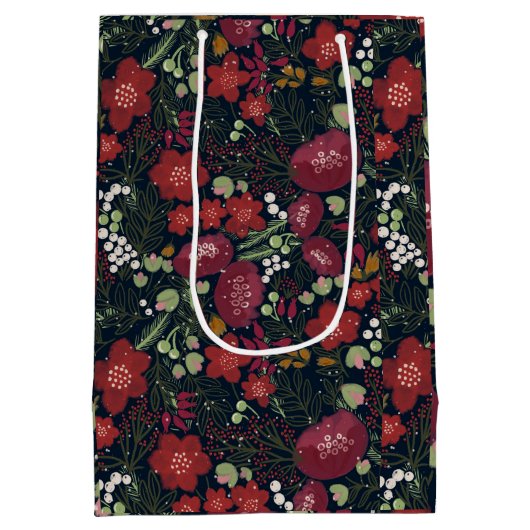 Winter Blooms Gift Bag Medium Cadeauzakje (Achterkant)