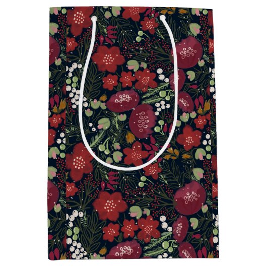 Winter Blooms Gift Bag Medium Cadeauzakje (Voorkant)