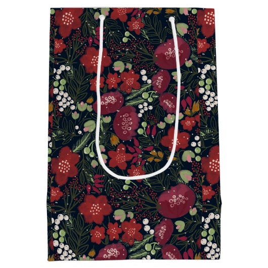 Winter Blooms Gift Bag Medium Cadeauzakje (Achterkant)