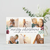 Winter Blooms | Multi Photo Holiday Kaart (Staand voorkant)