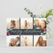 Winter Blooms | Multi Photo Holiday Kaart (Staand voorkant)