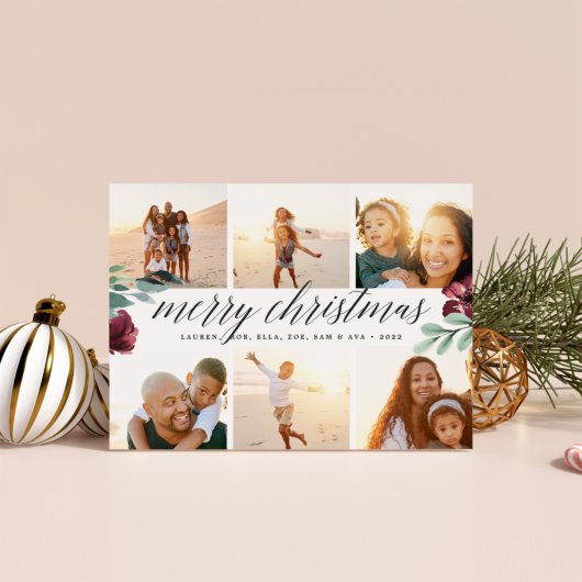 Winter Blooms | Multi Photo Holiday Kaart