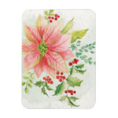 Winter Blooms | Roze Blooming Poinsettia Magneet (Verticaal)