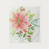 Winter Blooms | Roze Blooming Poinsettia Wandkleed (Voorkant)