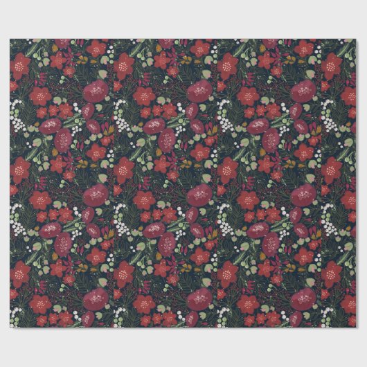 Winter Blooms - Wrapping Paper Roll Cadeaupapier (Vlak)