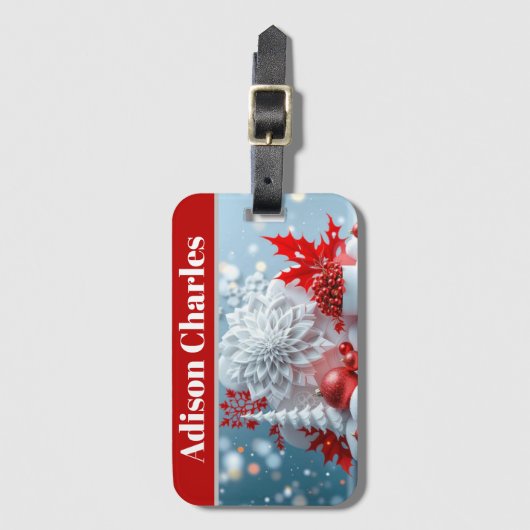 Winter Blossom Composition Bagagelabel (Voorkant (verticaal))