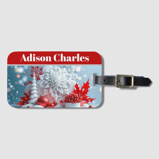 Winter Blossom Composition Bagagelabel (Voorkant (horizontaal))