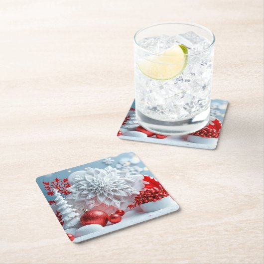 Winter Blossom Composition Kartonnen Onderzetters (Insitu)