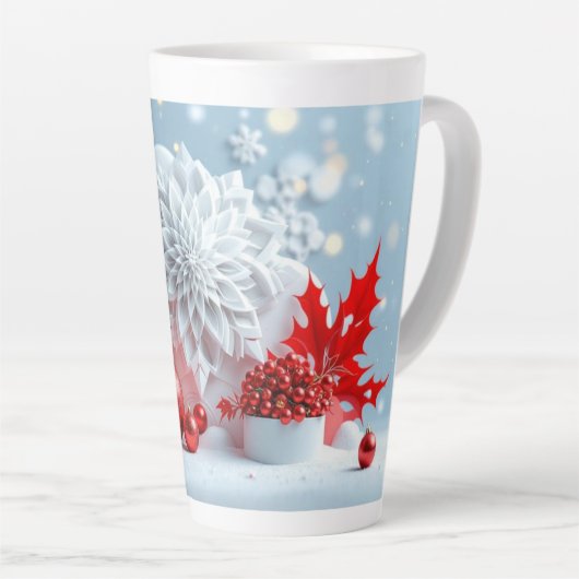 Winter Blossom Composition Latte Mok (Rechterhoek)