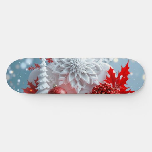 Winter Blossom Composition Persoonlijk Skateboard (Horizontaal)