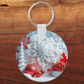 Winter Blossom Composition Sleutelhanger (Voorkant)