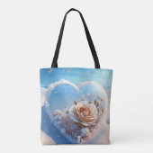 Winter Blossom Heart Tote Bag (Achterkant)