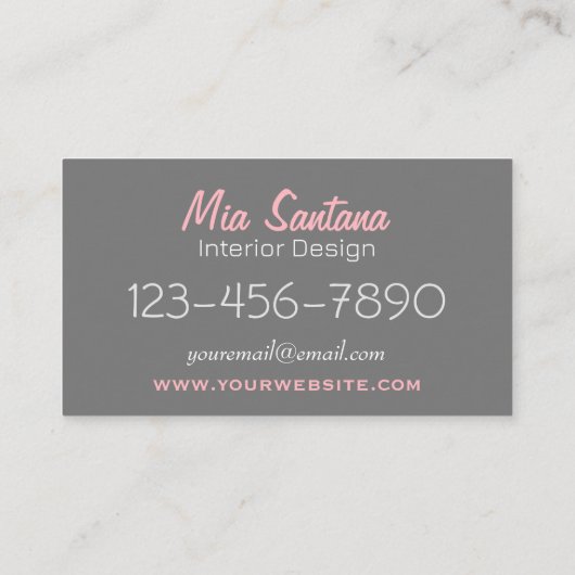 Winter Blossom Visitekaartje (Achterkant)